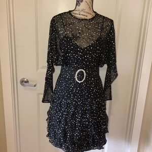 Beautiful black and white cocktail dress.